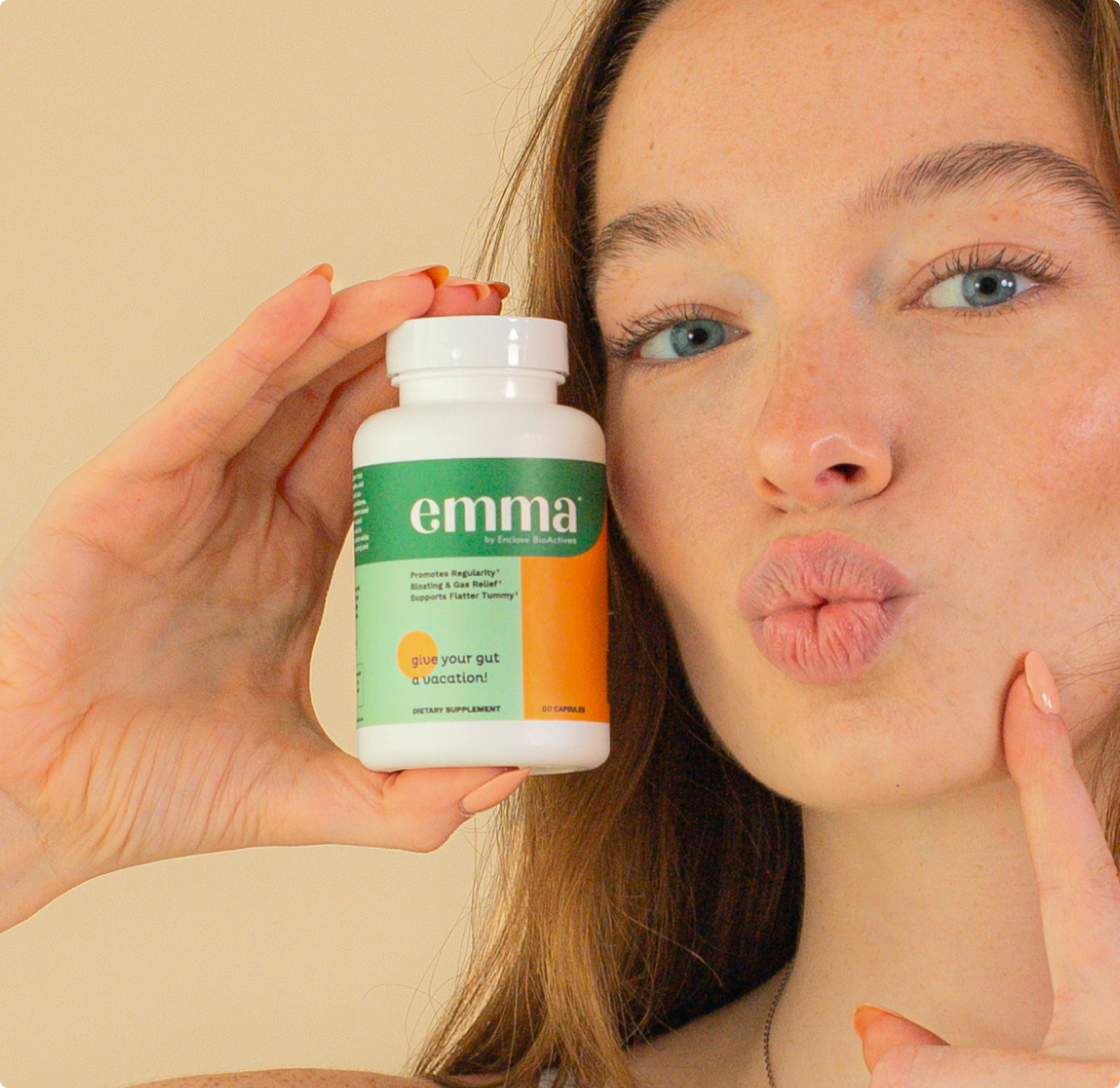 EmmaRelied natural digestive supplement close-up